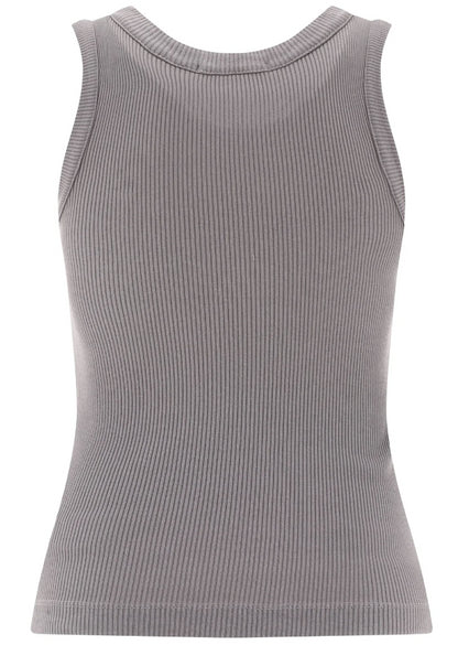 AGOLDE Women's Scoop Neck Ribbed Knit Tank Top, Mirror Ball