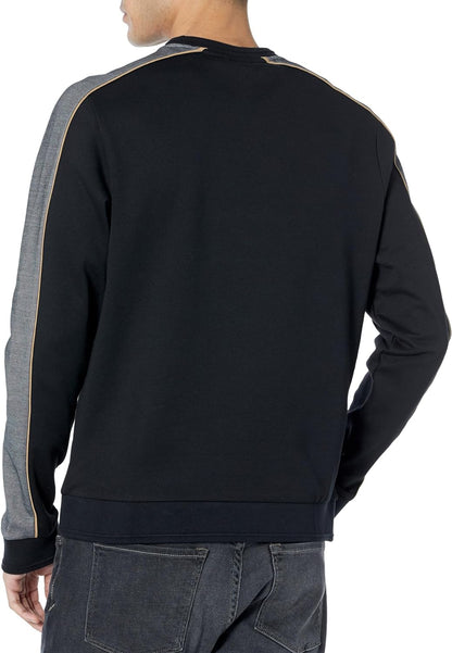 Hugo Boss Men's Embroidered Logo Cotton Blend Sweatshirt, Black Thunder