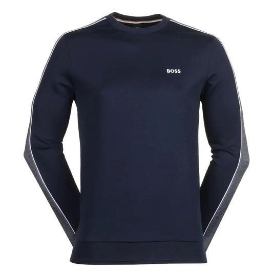 Hugo Boss Men's Embroidered Logo Cotton Blend Sweatshirt, Captain Navy