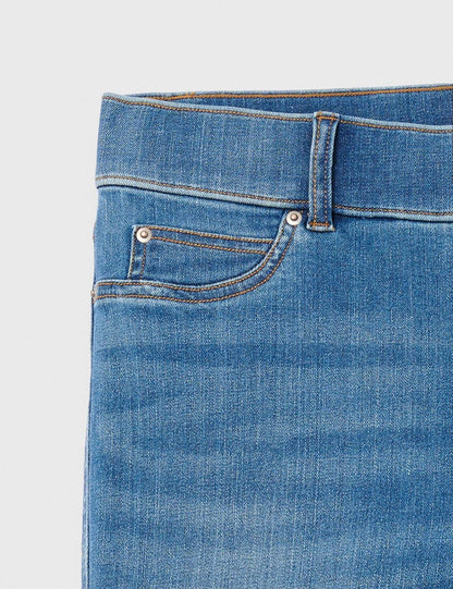 SPANX Women's High-Rise Flared Stretch-Denim Jeans, Vintage Indigo