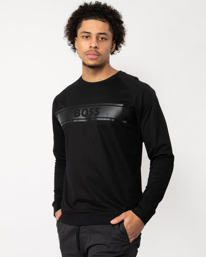 Hugo Boss Men's Authentic Sweatshirt, Black Thunder