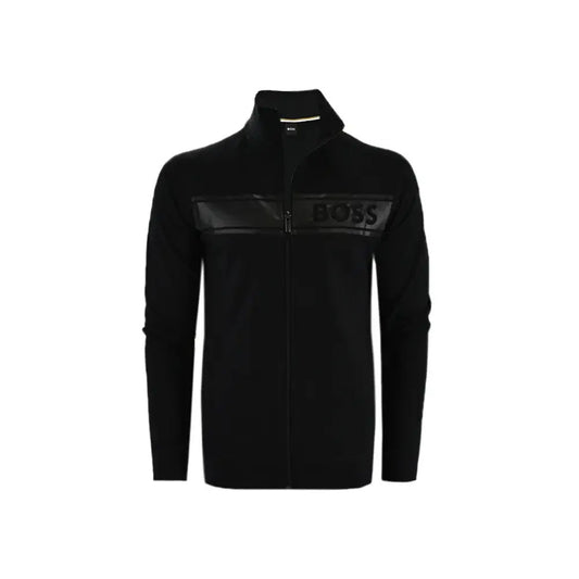 Hugo Boss Men's Authentic Zip-Up Jacket, Black Thunder