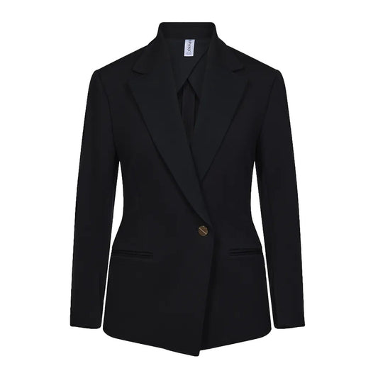 SPANX Women's Ponte Perfect Asymmetric Tailored Blazer, Classic Black