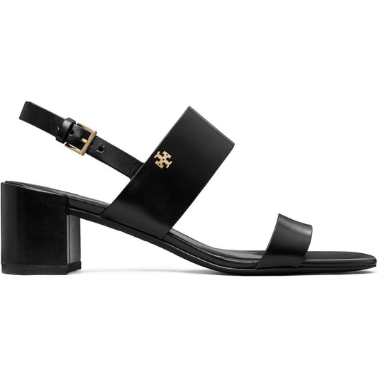 Tory Burch Women's Double T Heel Sandals 50mm, Perfect Black/Perfect Black