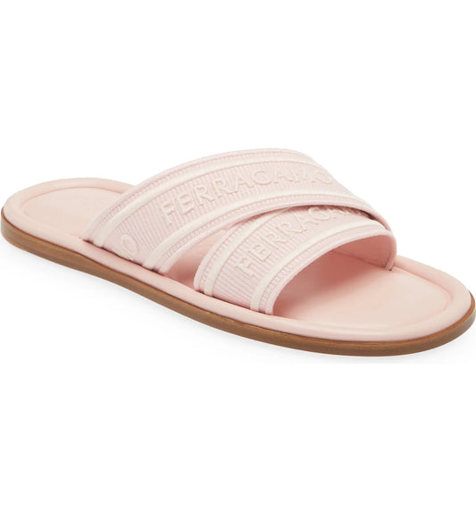 Salvatore Ferragamo Women's Laurene Logo Slide Sandals, Pink