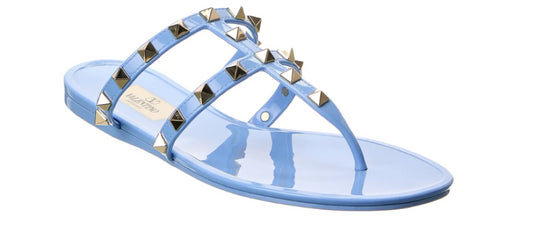 Valentino Garavani Women's Jelly Thong Sandals, Light Blue