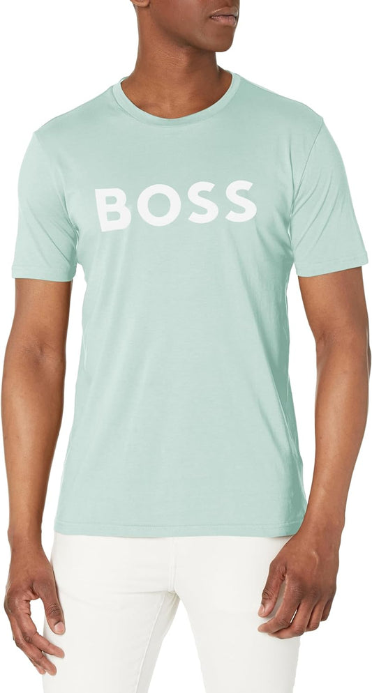 Hugo Boss Men's Bold Logo Short-Sleeve Jersey T-Shirt, Harbour Blue
