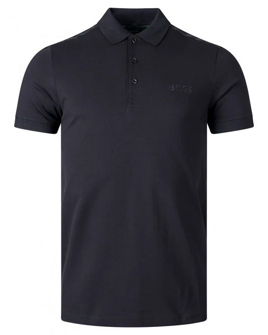 Hugo Boss Men's Paule Slim Fit Mirror Short Sleeve Polo Shirt, Black