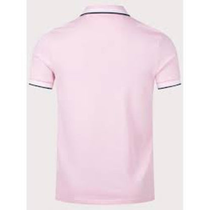 Hugo Boss Men's Paddy Short Sleeve Contrast Color Polo Shirt, Peach Beige