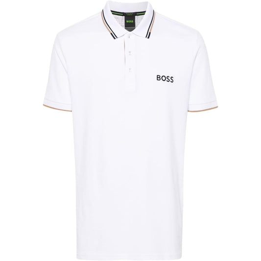 Hugo Boss Men's Paddy Pro Short Sleeve Polo Shirt, Blanc Cream