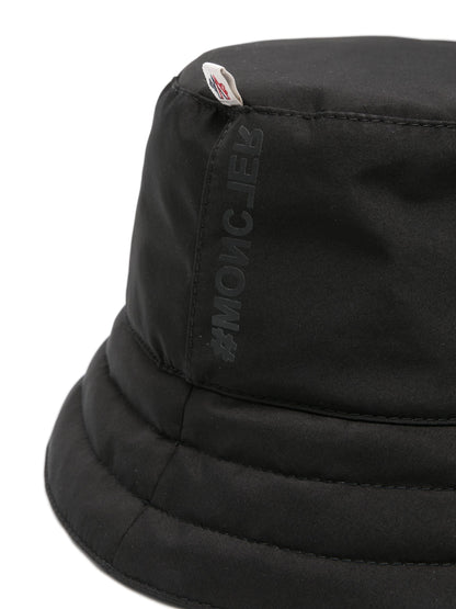Moncler Womens Black Logo Bucket Hat