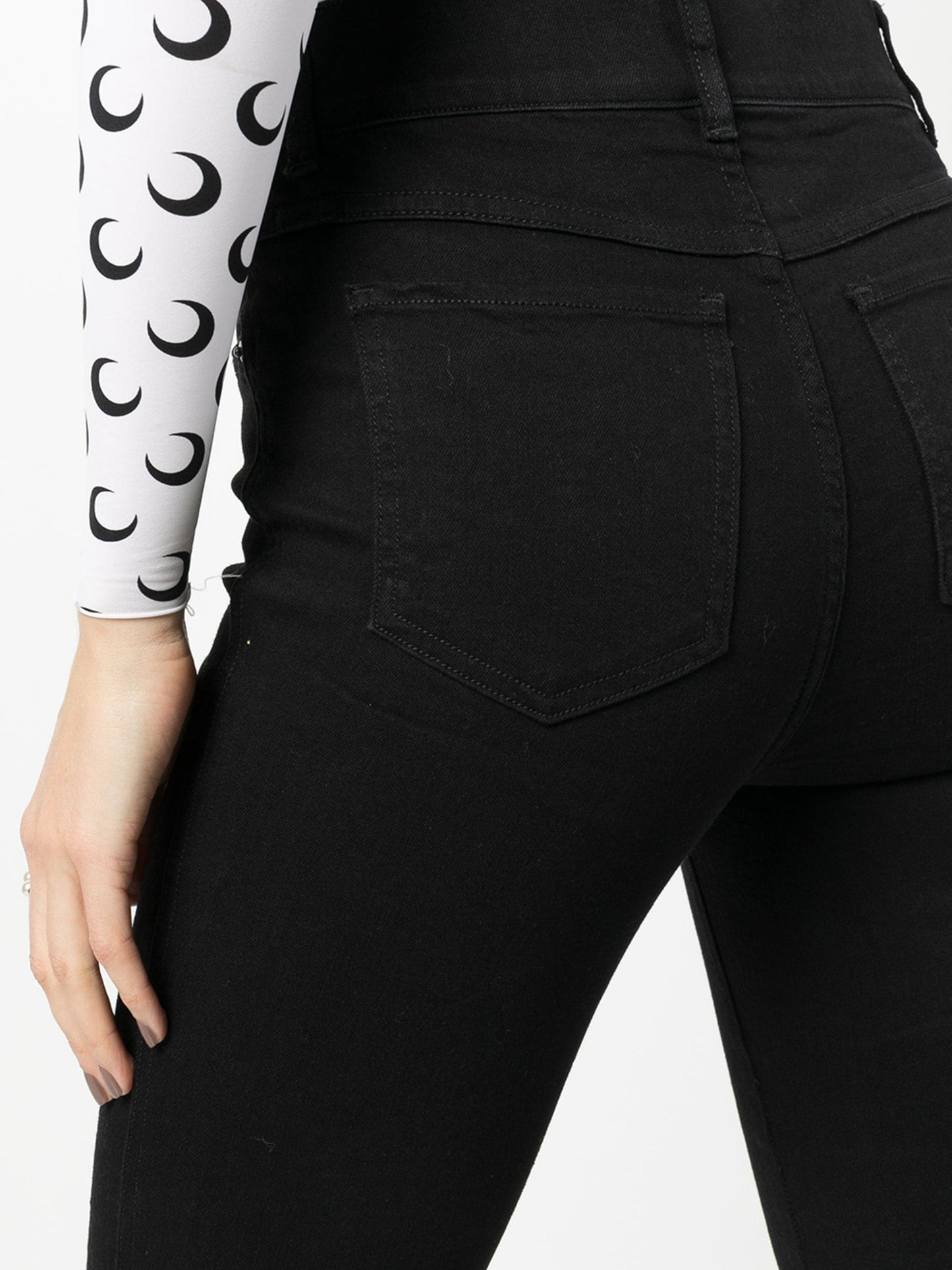 SPANX Women's Flare Denim Jeans Pants Clean Black