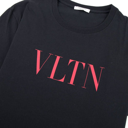 Valentino Garavani Black Red VLTN Short Sleeve Crew Neck T-Shirt