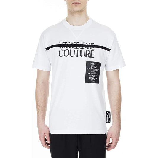 Versace Jeans Couture Men's White e Logo Short Sleeve T-Shirt