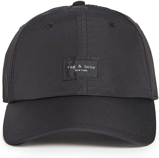 rag & bone Women's Addison Baseball Cap, Black, One Size