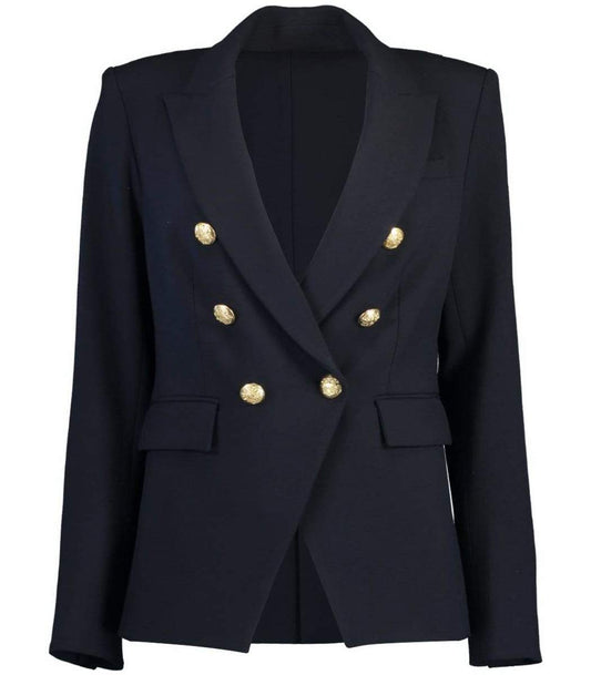 Veronica Beard Women's Navy Blue Dickey Classic Double Breasted Jacket Blazer