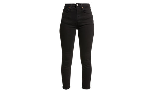 Re/Done 90S High Rise Ankle Crop Noir