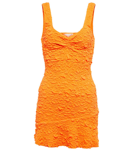 Love Shack Fancy Bartlette Dress Neon Tangerine