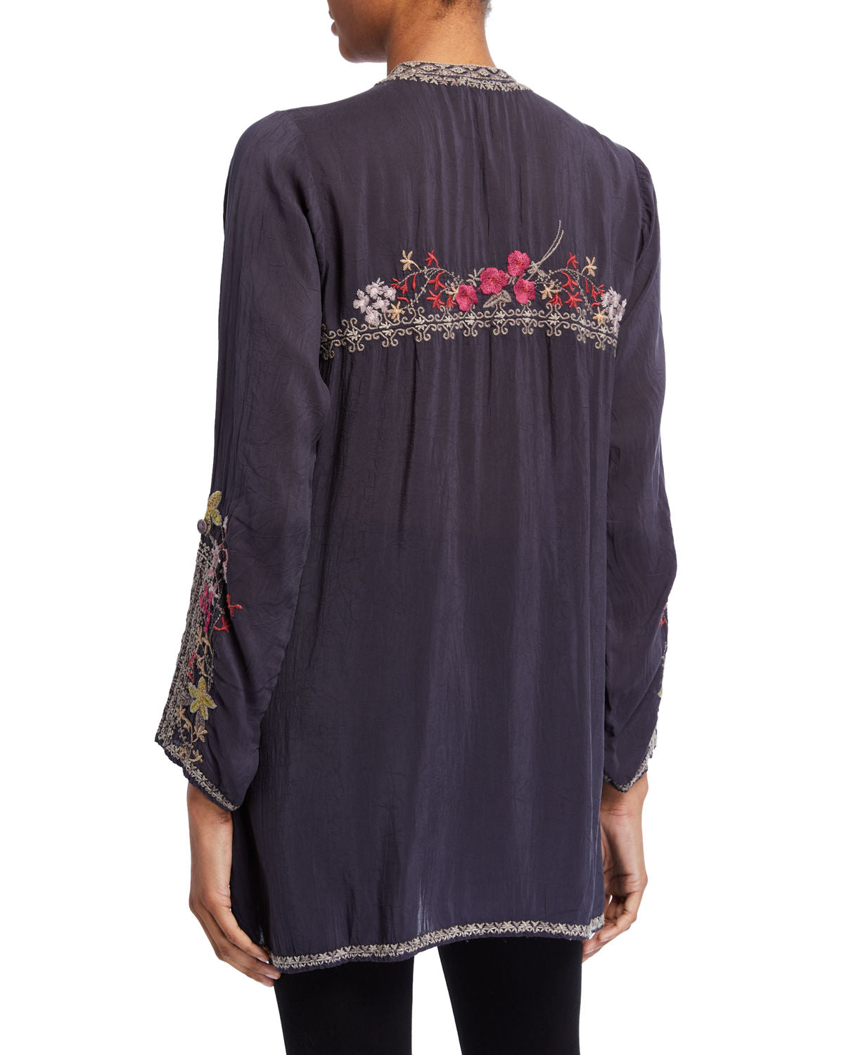 Johnny Was Women's Lilianna Gray Embroidered Tunic