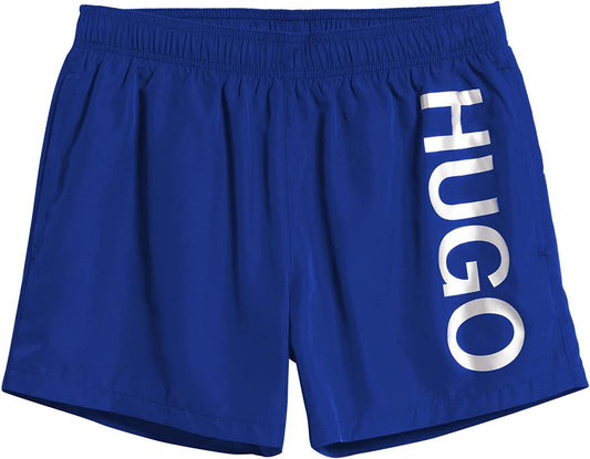 Hugo Boss Men's Royal Blue Abas Silver Logo Swim Shorts