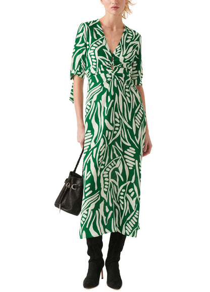 ba&sh Women's Green White Therence Midi Dress