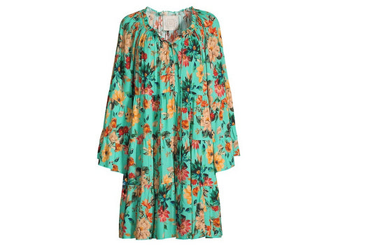 Johnny Was Women Tulum Relaxed Floral Tiered Mini Dress Multicolor
