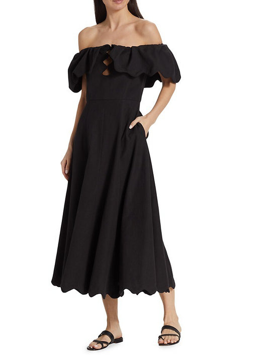 SEA Women's Leona Strapless Dress, Black