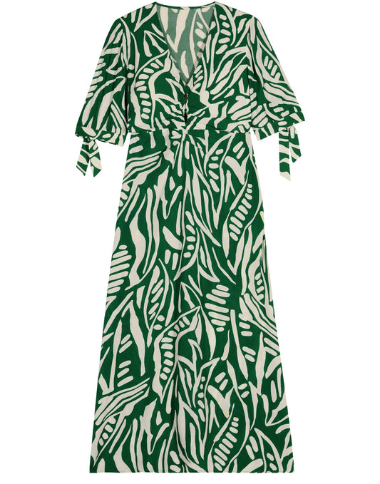ba&sh Women's Green White Therence Midi Dress