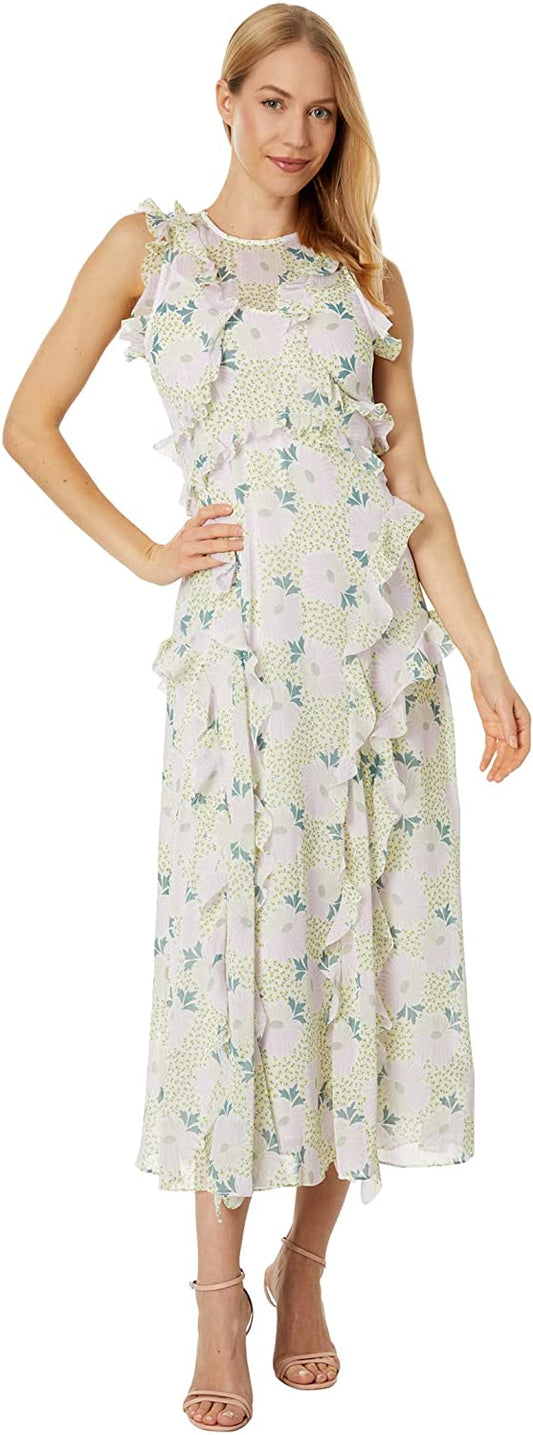 Ted Baker Calinia Sleeveless Waterfall Midi Dress Lilac