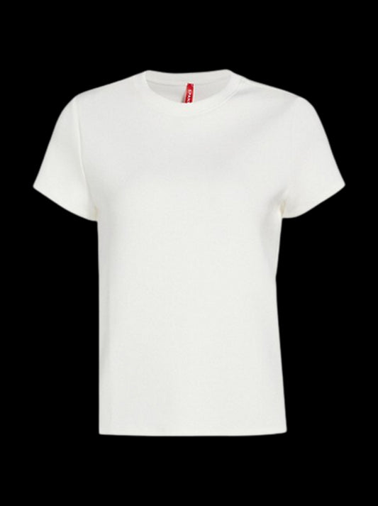 Spanx Women Airessentials Classic Fit Cap Sleeve Top T-Shirt Powder
