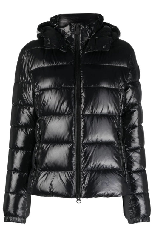 Save The Duck Women Cosmary Black Detachable Hooded Puffer Jacket