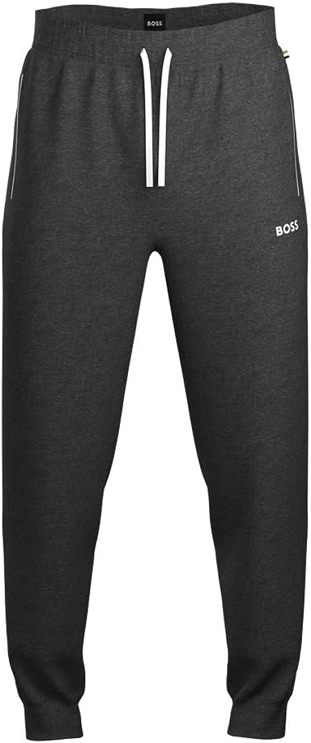 HUGO BOSS Men Mix&Match Lounge Jogger Drawstrings Cotton Pants Asphault Grey