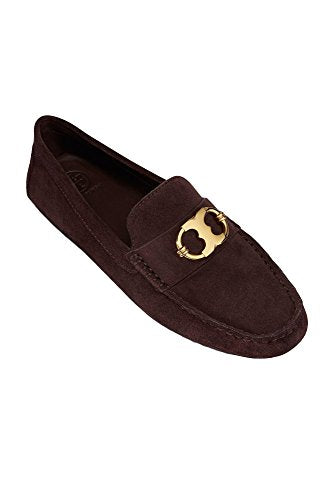 Tory Burch Gemini Brown Suede Loafers