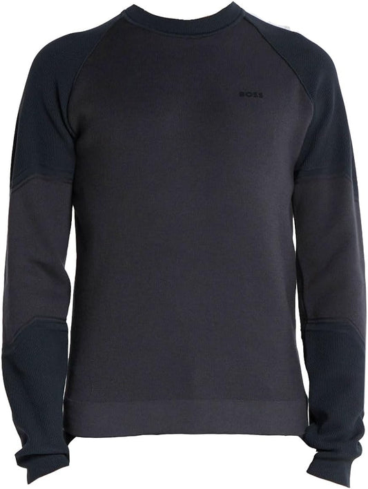 Hugo Boss Men Relka Cotton Blend Regular Fit Sweatshirt 027-Dark Grey