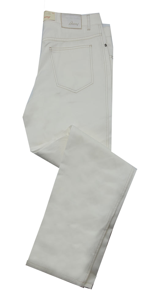 Brioni Men's Rappallo White Cotton Pants