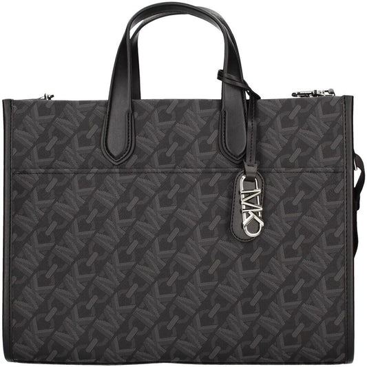 MIchael Michael Kors Women's Black Embossed Logo Gigi Large Tote Handbag
