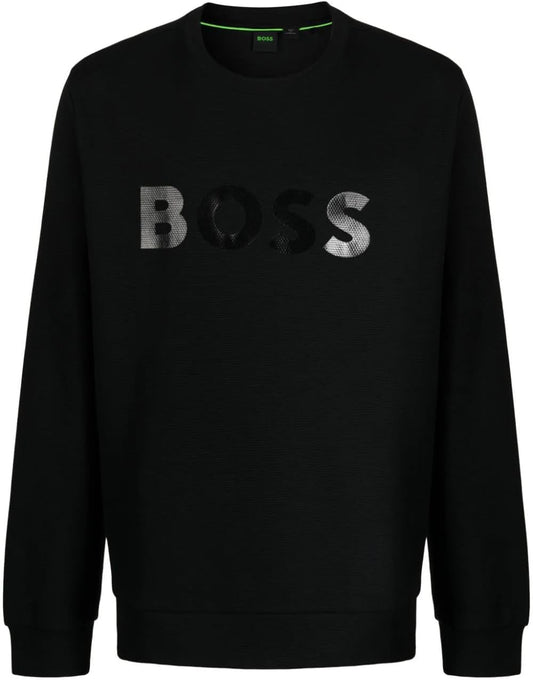 Hugo Boss Men Salbo Mirror Ncsa 001 Sretch Cotton Pullover Sweatshirt