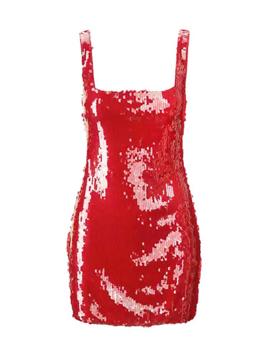 Staud Women Eclipse Polyester Sleeveless Mini Dress Poinsettia