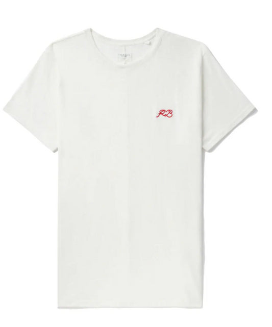 Rag & Bone Men Love Rb Tee Soft Cotton Short Sleeve Crew Neck T-Shirt Ivory