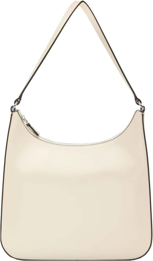 STAUD Women's Cream Leather Alec Shoulder Handbag