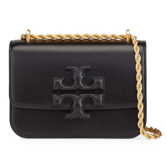 Tory Burch Eleanor Convertible Leather Shoulder Bag Handbag Black