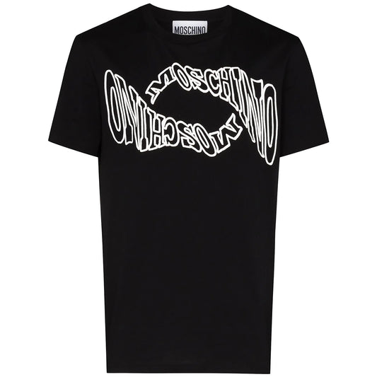 MOSCHINO Men's Black Logo Short Sleeve T-Shirt