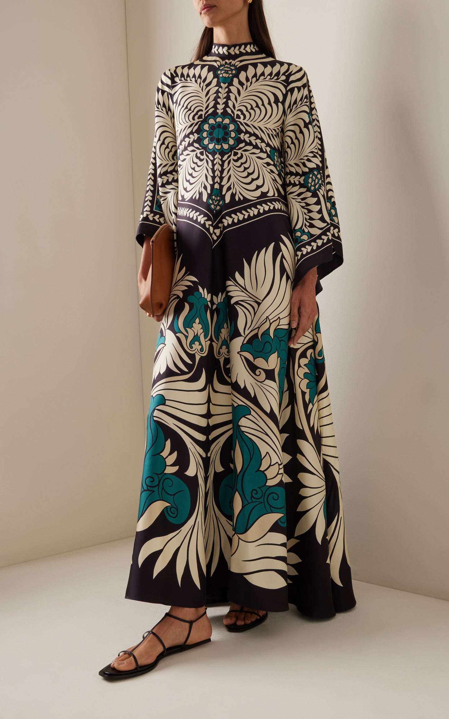 La Double J Women's Magnifico Dress, Mix Tiles Placée, Black, Print