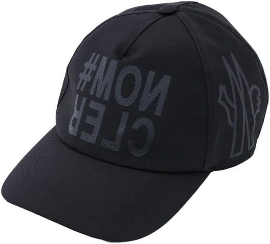 Moncler Men's Black Tonal Logo Cotton Baseball Cap