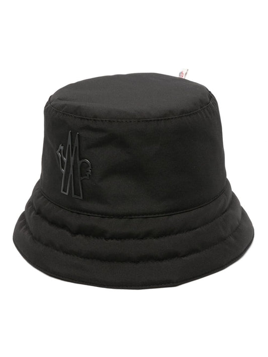 Moncler Womens Black Logo Bucket Hat
