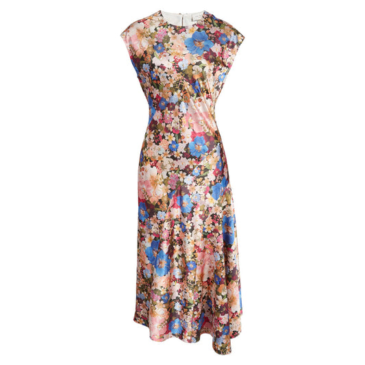 Ted Baker Women's Slanno Floral Asymmetric Hem Midi Dress