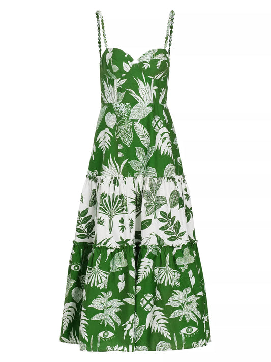 Farm Rio Women's Forest Soul Mix Midi Dress