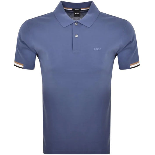 Hugo Boss Men's Parlay 147 Pique Cotton Short Sleeve Polo Shirt, Blue