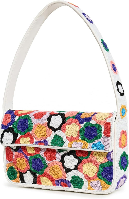 STAUD Women's Tommy Beaded Bag, Spring Bouquet