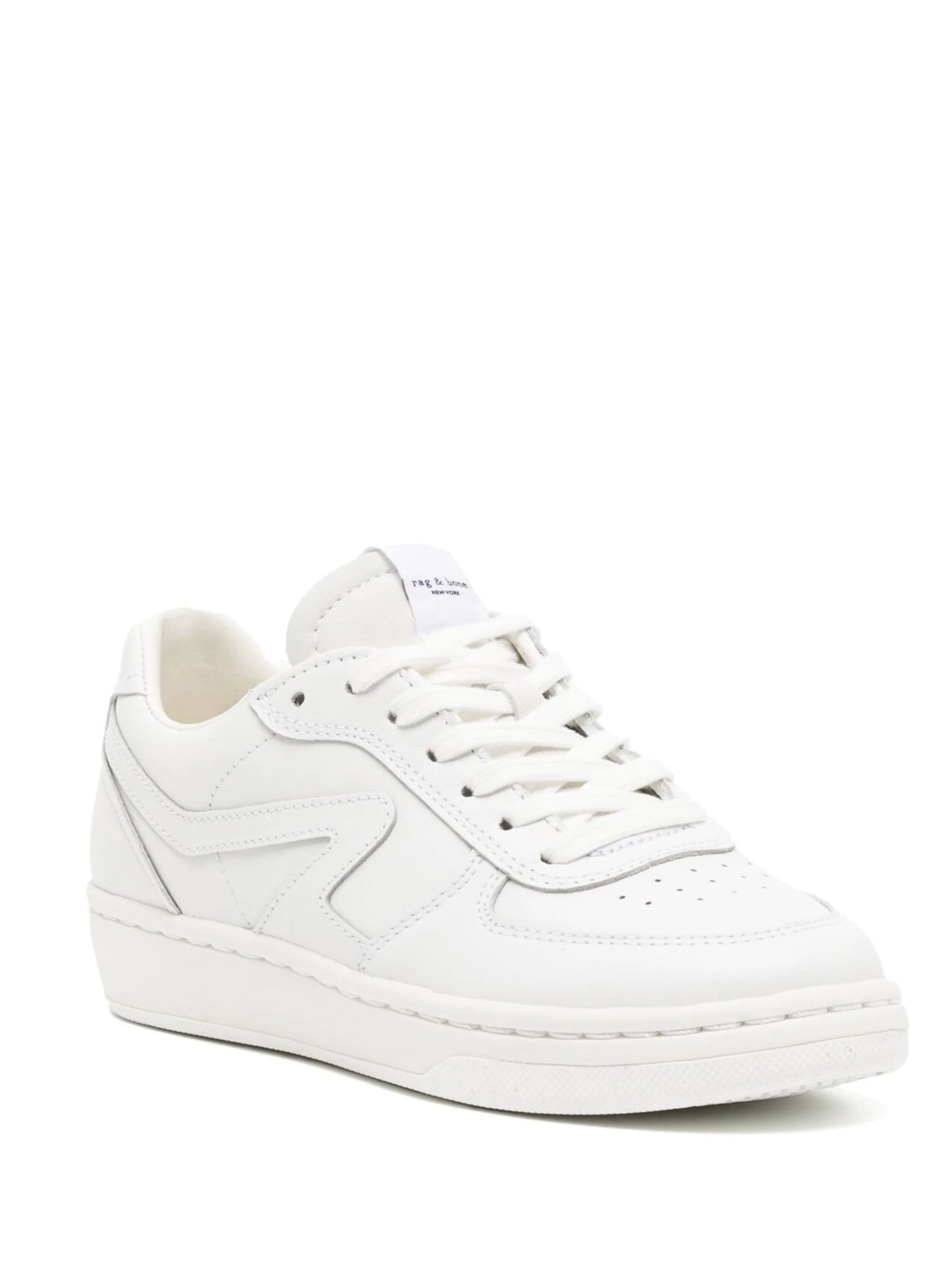 Rag And Bone Women Retro Court Lace Up Sneakers Rubber Shoes White